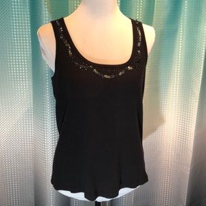 Black tee with accents